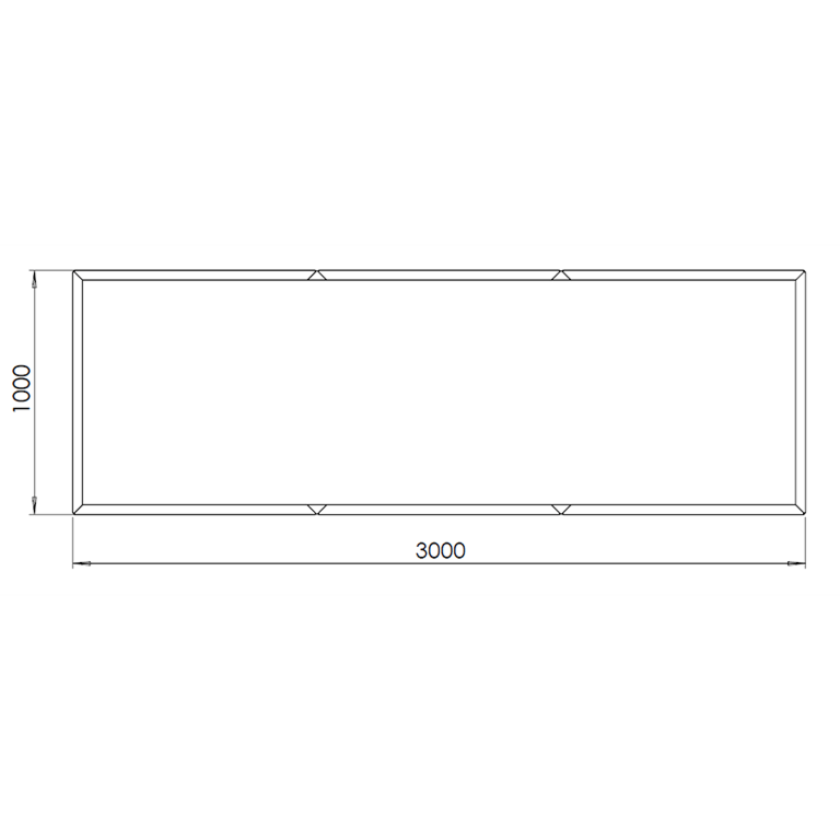 Květináč z cortenové oceli Texas xxl 300 x 100 cm
