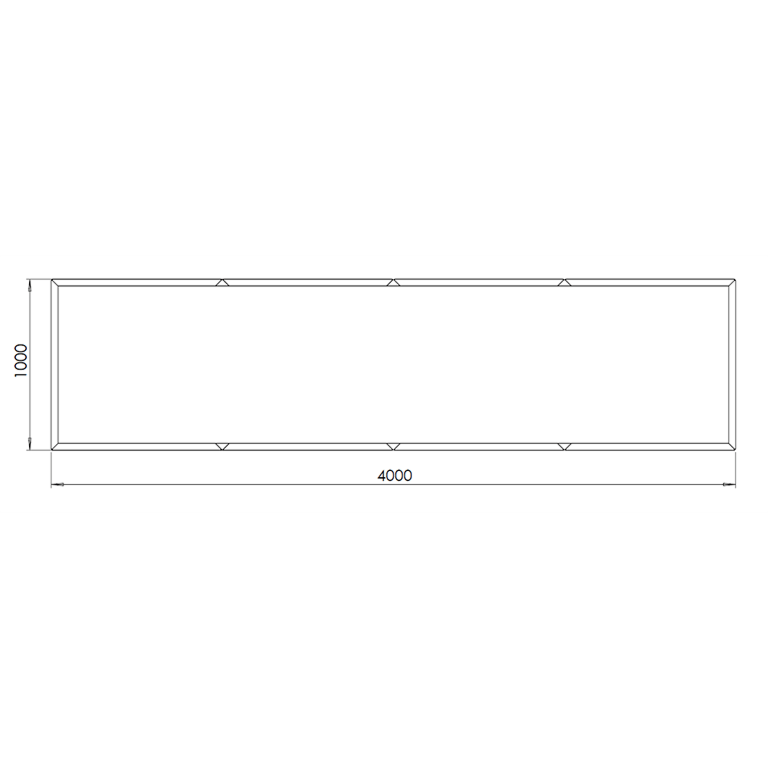 Květináč z cortenové oceli Texas xxl 400 x 100 cm