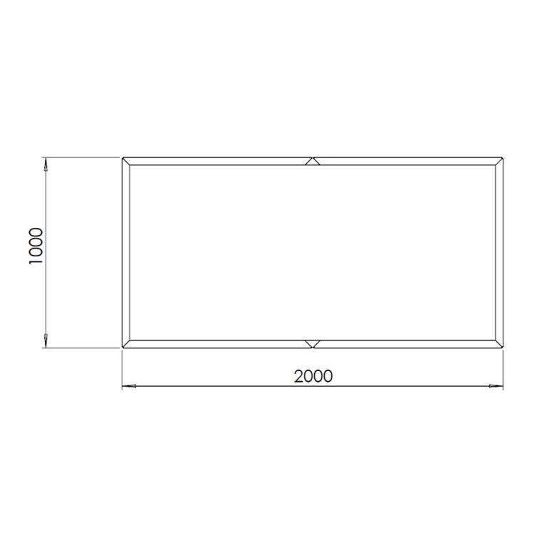 květináč Práškově lakovaná ocel Texas xxl 200 x 100 cm