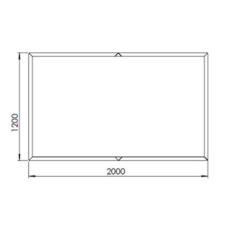 květináč Práškově lakovaná ocel Texas xxl 200 x 120 cm