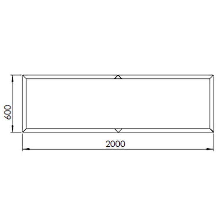 Květináč z cortenové oceli Texas xxl 200 x 60 cm