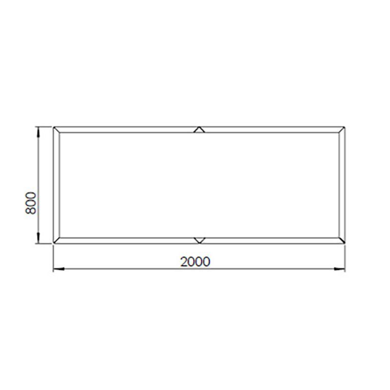 květináč Práškově lakovaná ocel Texas xxl 200 x 80 cm