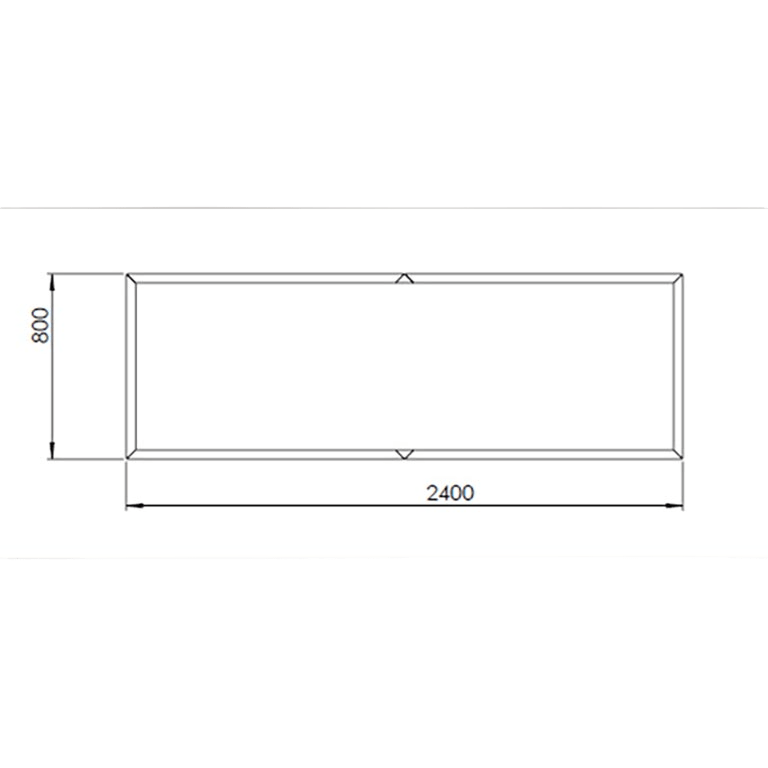 květináč Práškově lakovaná ocel Texas xxl 240 x 80 cm