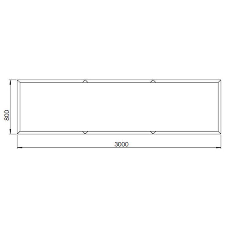 Květináč z cortenové oceli Texas xxl 300 x 80 cm