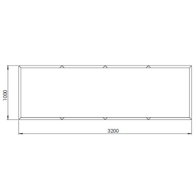 Květináč z cortenové oceli Texas xxl 320 x 100 cm