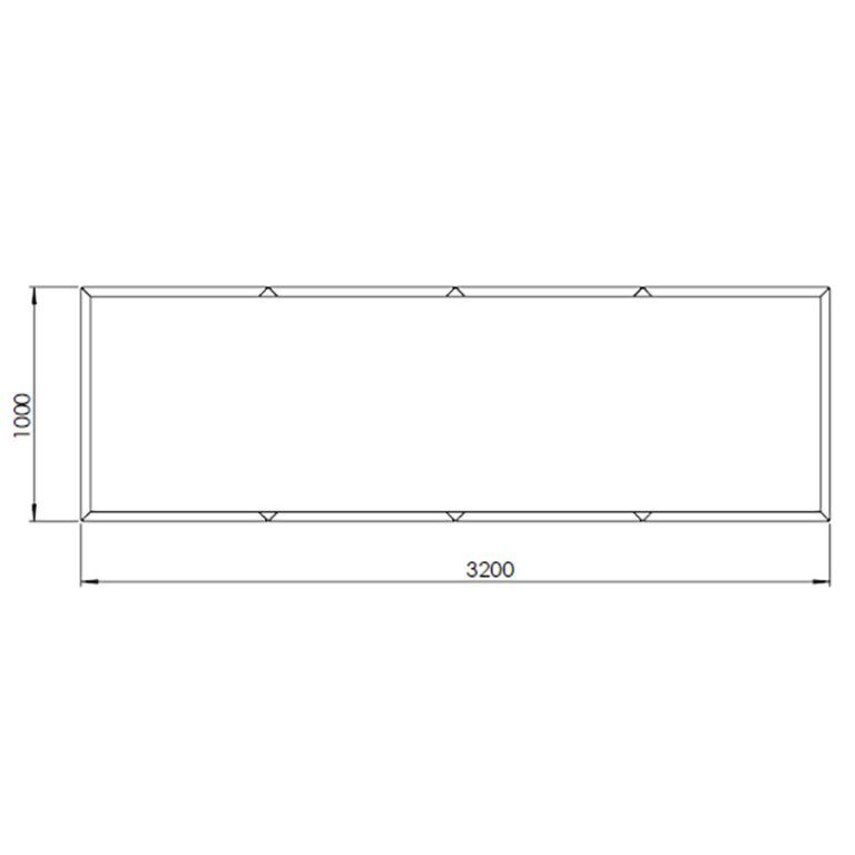 květináč Práškově lakovaná ocel Texas xxl 320 x 100 cm