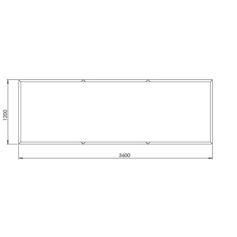 Květináč z cortenové oceli Texas xxl 360 x 120 cm