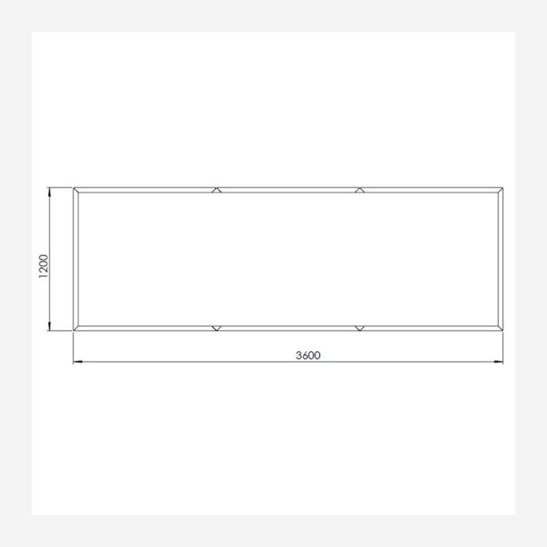 květináč Práškově lakovaná ocel Texas xxl 360 x 120 cm