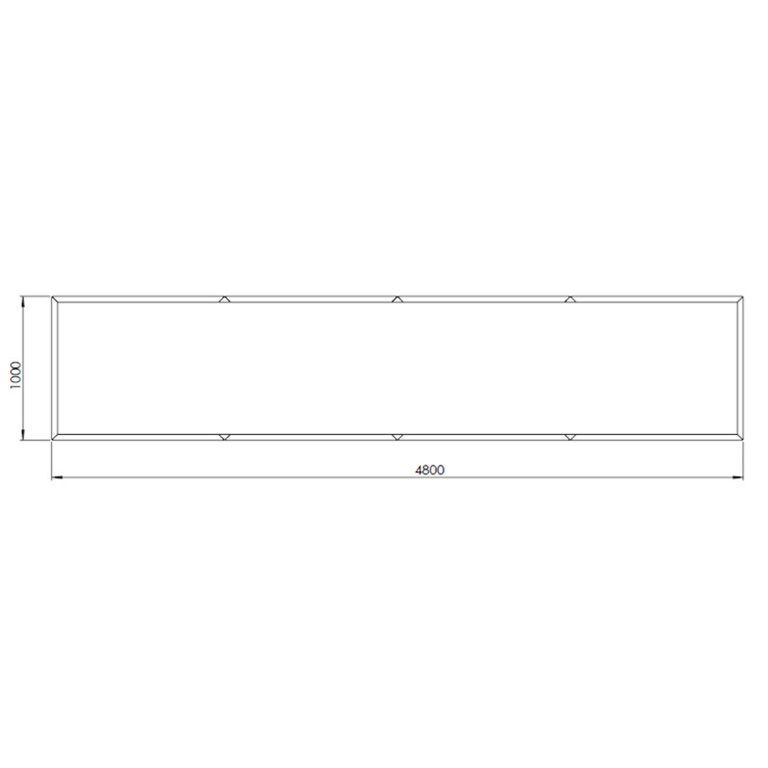 Květináč z cortenové oceli Texas xxl 480 x 100 cm
