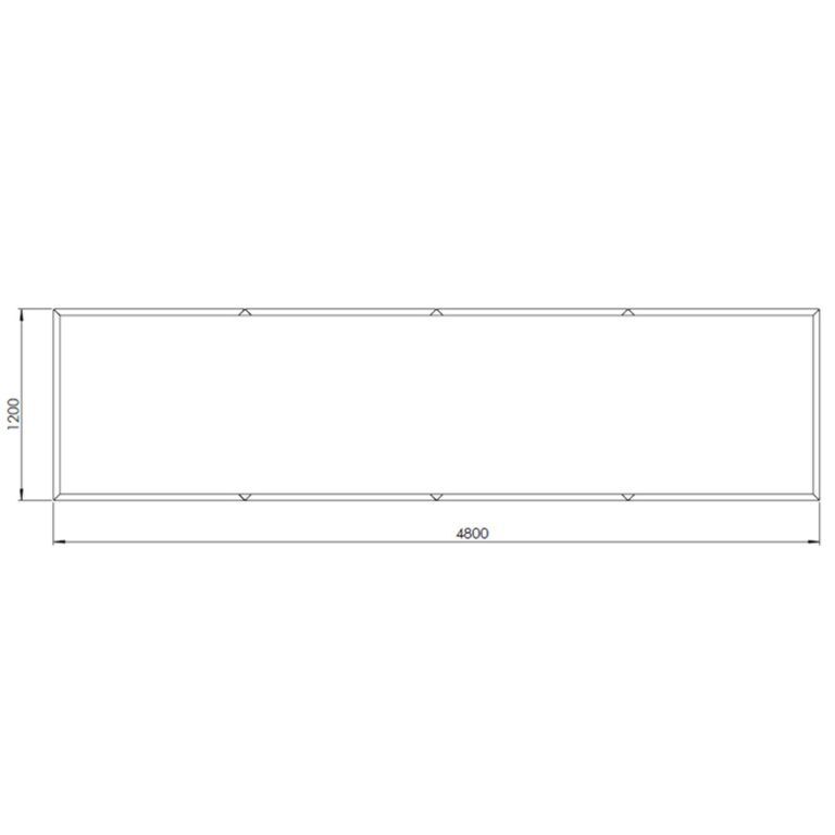 květináč Práškově lakovaná ocel Texas xxl 480 x 120 cm
