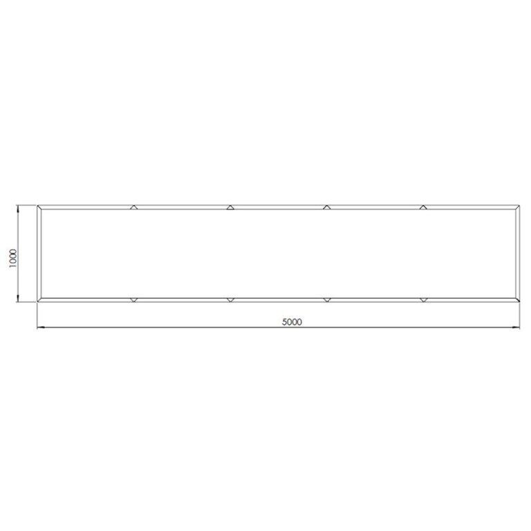 Květináč z cortenové oceli Texas xxl 500 x 100 cm