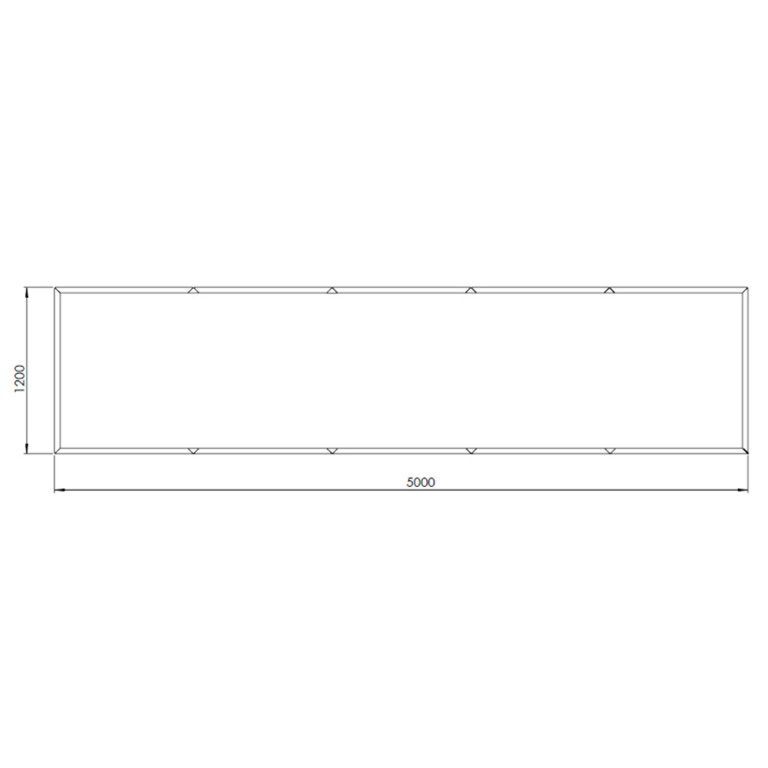 Květináč z cortenové oceli Texas xxl 500 x 120 cm