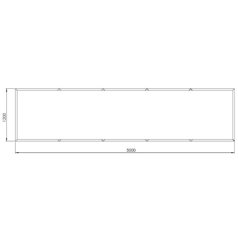 květináč Práškově lakovaná ocel Texas xxl 500 x 120 cm