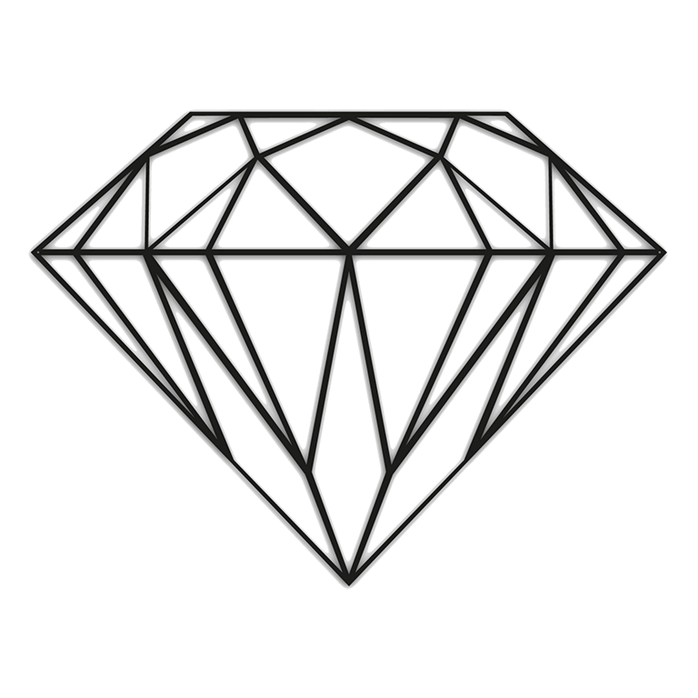 Diamant Kovová dekorace na zeď *OP=OP