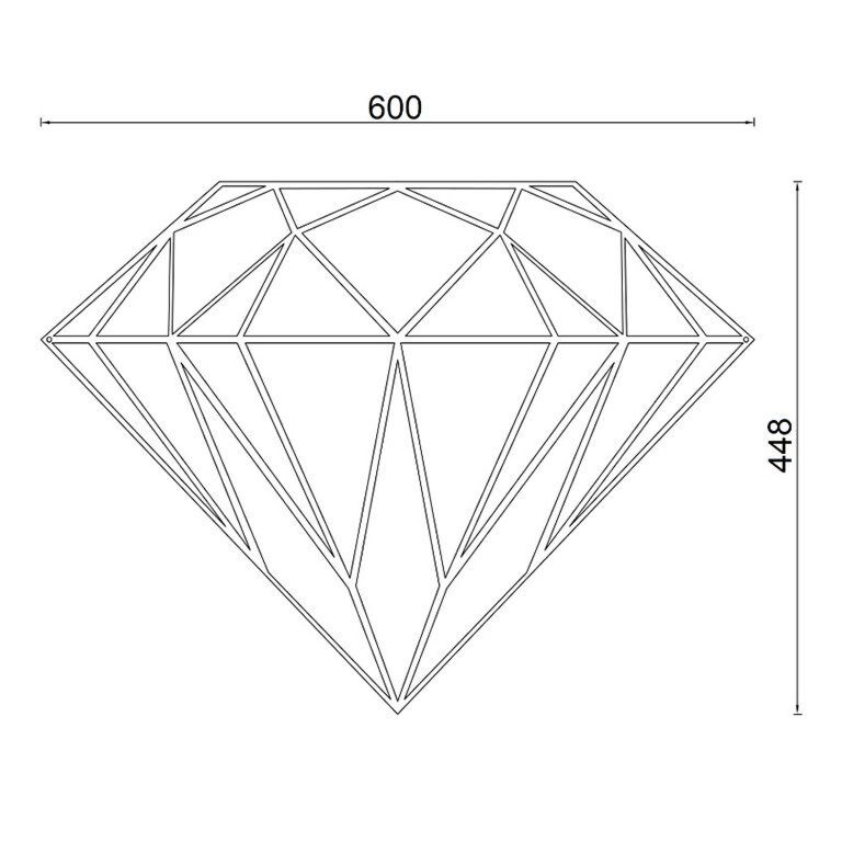 Diamant Kovová dekorace na zeď *OP=OP