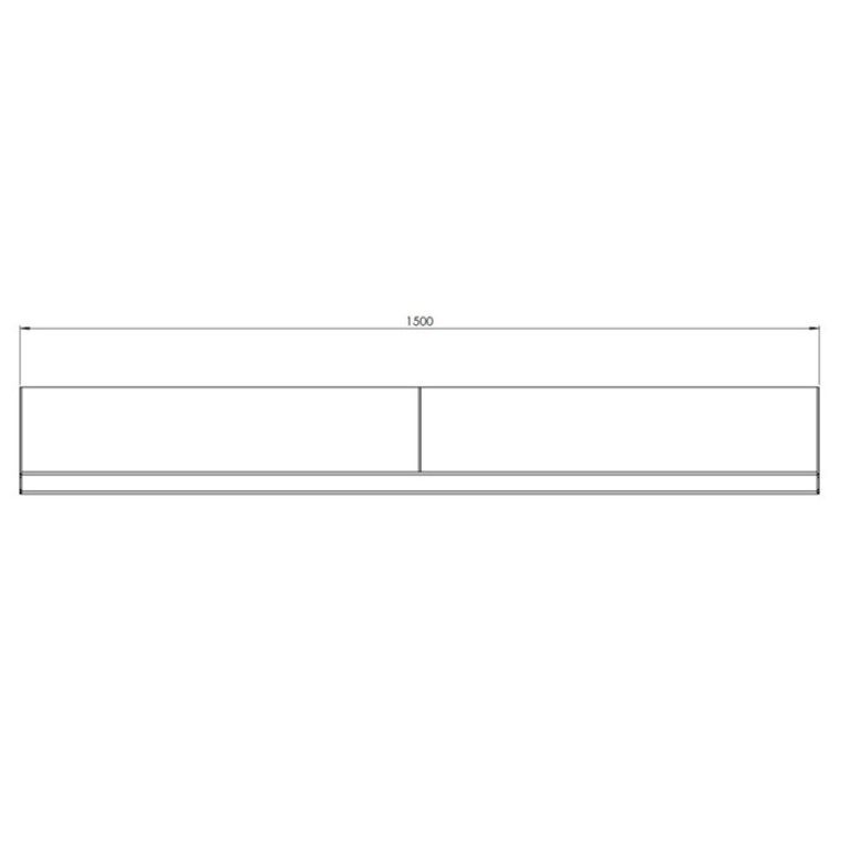 Opěrná zeď rovná z práškově lakovaná ocel 150 cm (výška 30 cm)