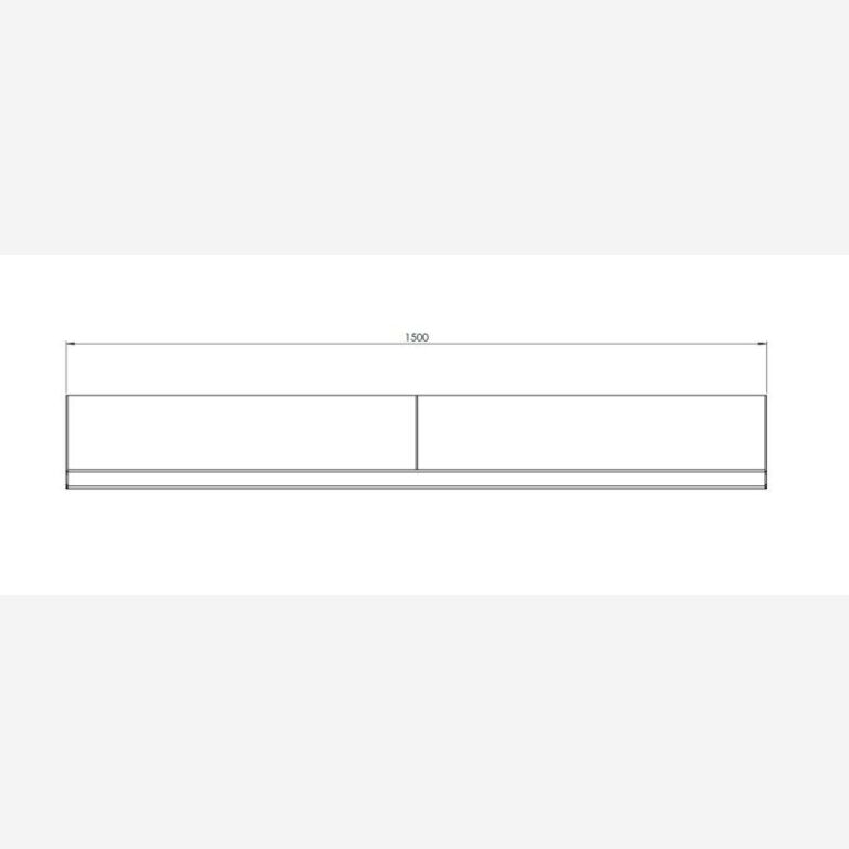 Opěrná zeď rovná z práškově lakovaná ocel 150 cm (výška 60 cm)