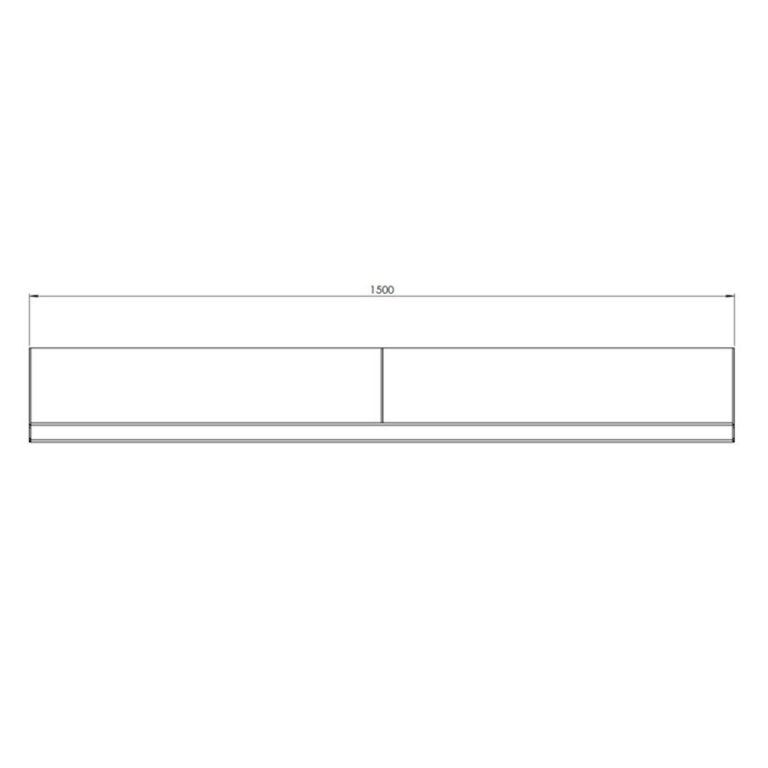 Opěrná zeď rovná z cortenová ocel 150 cm (výška 30 cm)