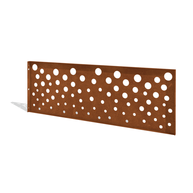 Plot z oceli Corten H panel B 180 x 63,3 cm