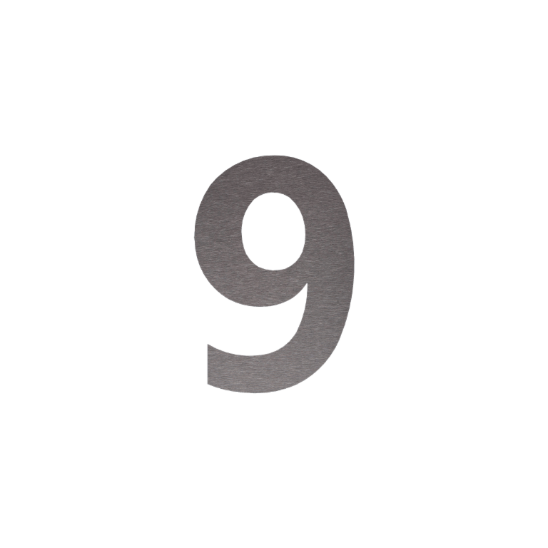 číslo domu nerezová ocel 9 - 80 cm