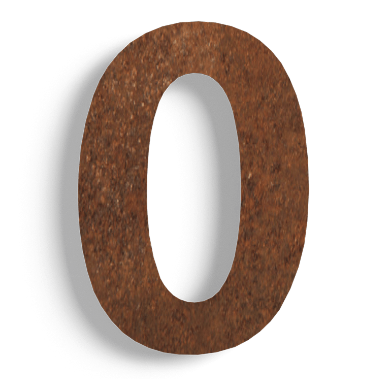 Číslo domu z cortenová ocel 0 - 30 cm