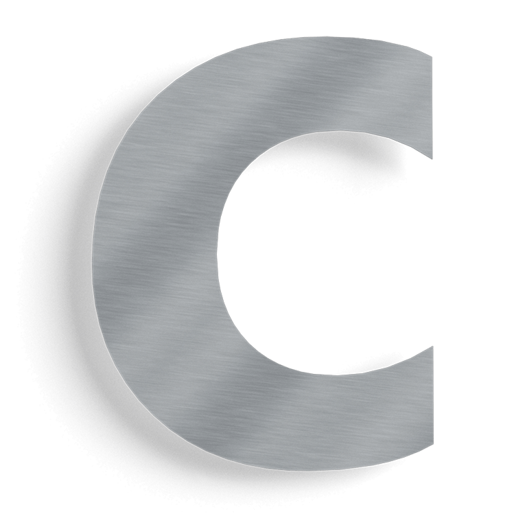 Číslo domu z nerezová ocel c - 10 cm