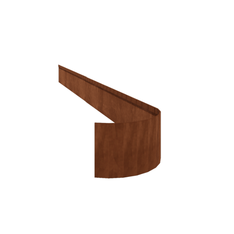 Obrubník zploštělý z cortenové oceli FLEX 23 cm (délka 150 cm)
