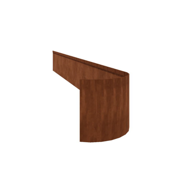Obrubník zploštělý z cortenové oceli FLEX 35 cm (délka 150 cm)