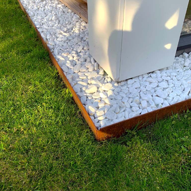 Obrubník zploštělý z cortenové oceli 13 cm (délka 150 cm)