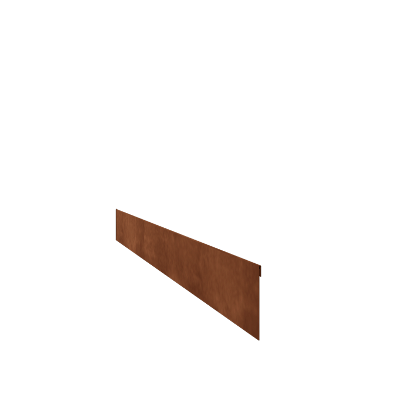 Obrubník zploštělý z cortenové oceli 13 cm (délka 240 cm)