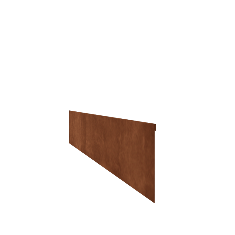 Obrubníky z cortenu - Zploštělý - Výška 23 cm - 240 cm
