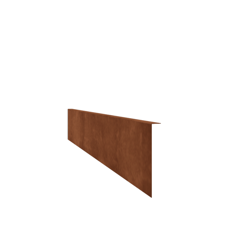 Obrubníky z cortenu - Ohýbaný - Výška 22 cm - 150 cm