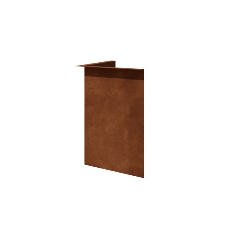 Obrubníky z cortenu - Ohýbaný - Vnitřní roh - Výška 45 cm
