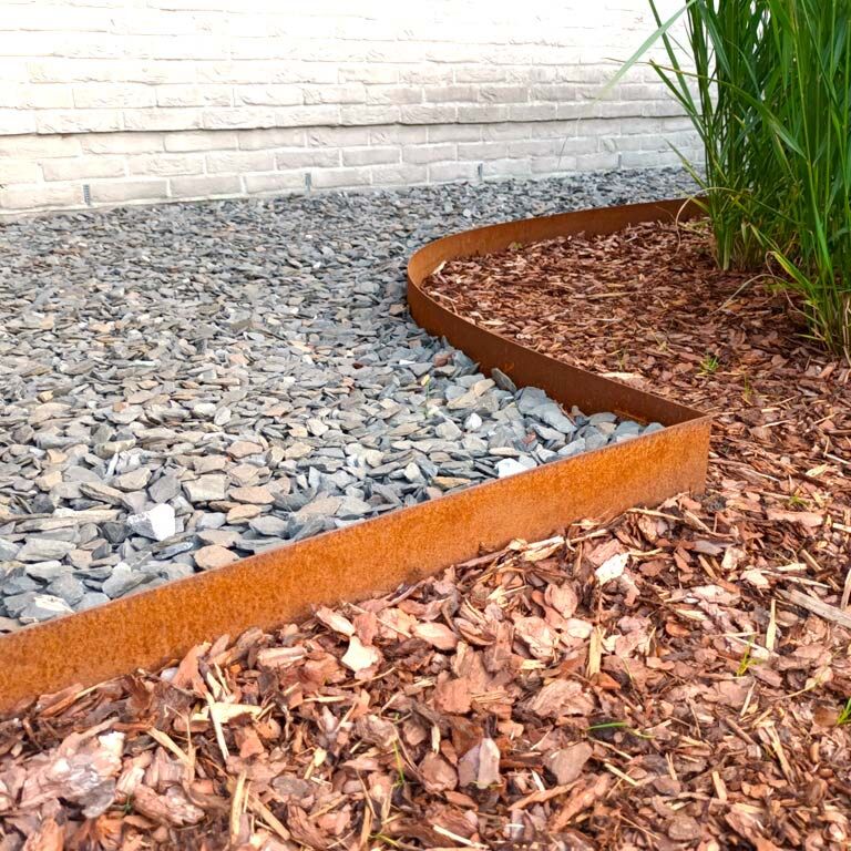 Obrubník rovný z cortenové oceli 15 cm (délka 150 cm)