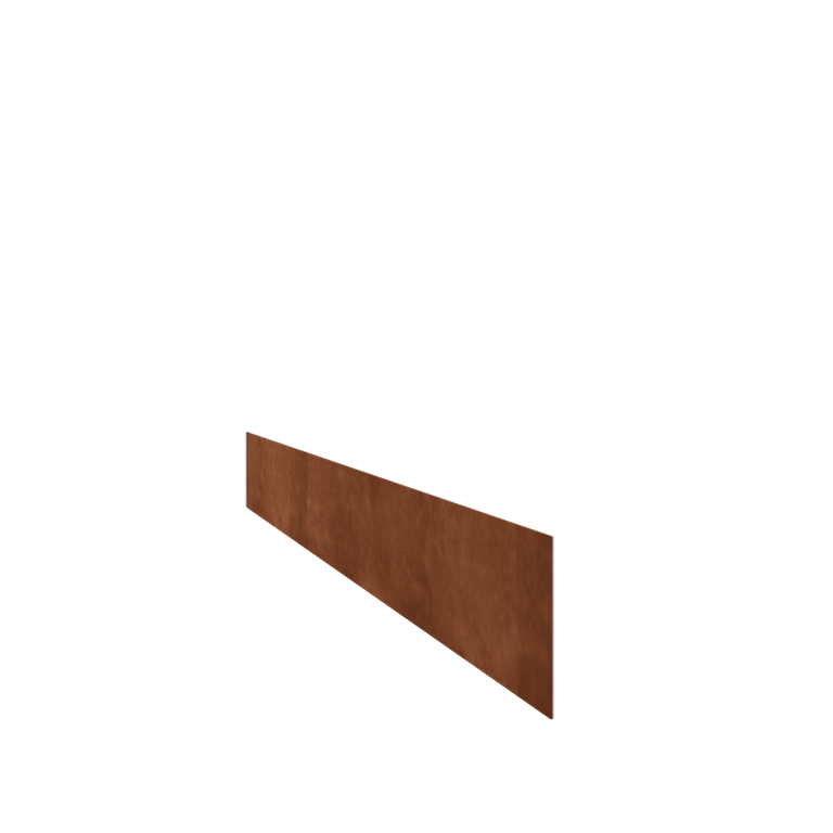 Obrubník rovný z cortenové oceli 15 cm (délka 150 cm)