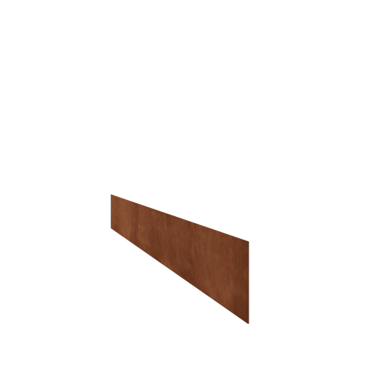 Obrubník rovný z cortenové oceli 15 cm (délka 240 cm)
