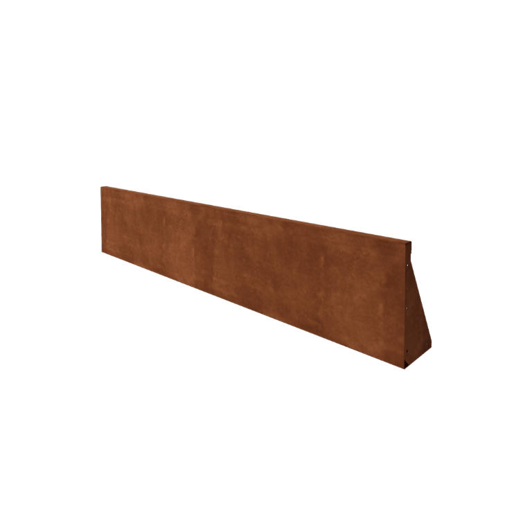 Opěrná zeď rovná z cortenová ocel 200 cm (výška 40 cm)