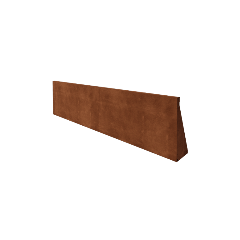 Opěrná zeď rovná z cortenová ocel 200 cm (výška 50 cm)