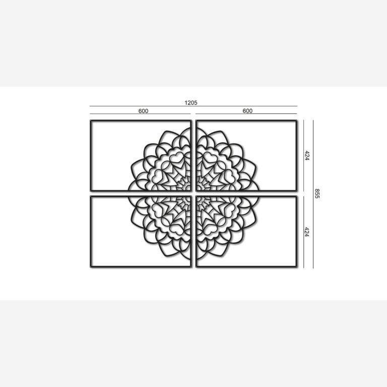 Kovová nástěnná dekorace Mandala *OP=OP