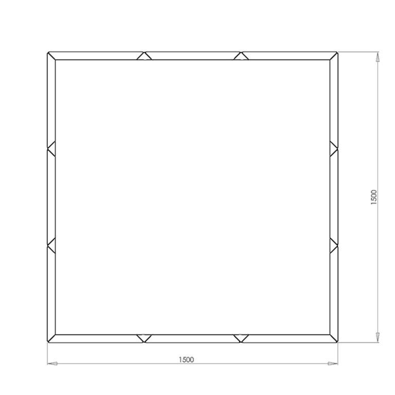 Květináč z cortenové oceli Miami xxl 150 x 150 cm