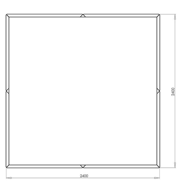 Květináč z cortenové oceli Miami xxl 240 x 240 cm