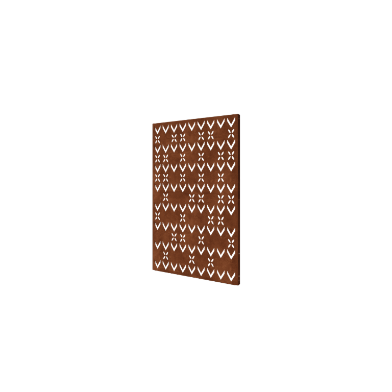 Panel z cortenu - Střešní motiv 3 - 120 x 6 x 190 cm