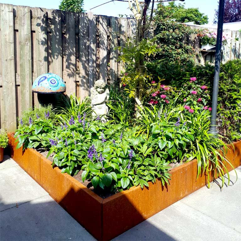 Květináč z cortenové oceli Miami xxl 180 x 180 cm