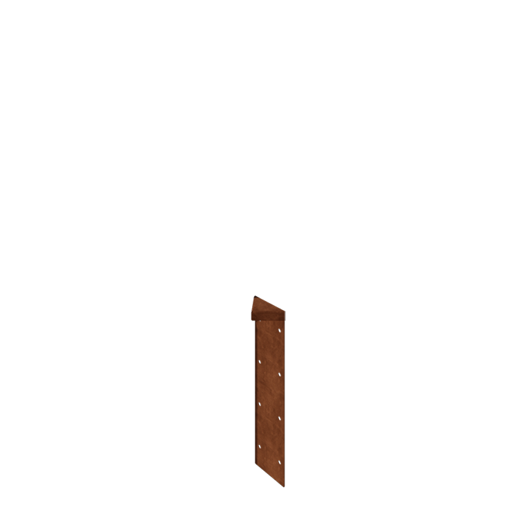 Květináč z cortenové oceli - Rohový díl 180° - 40 cm