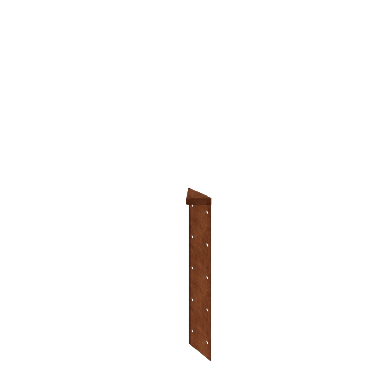 Květináč z cortenové oceli - Rohový díl 180° - 50 cm
