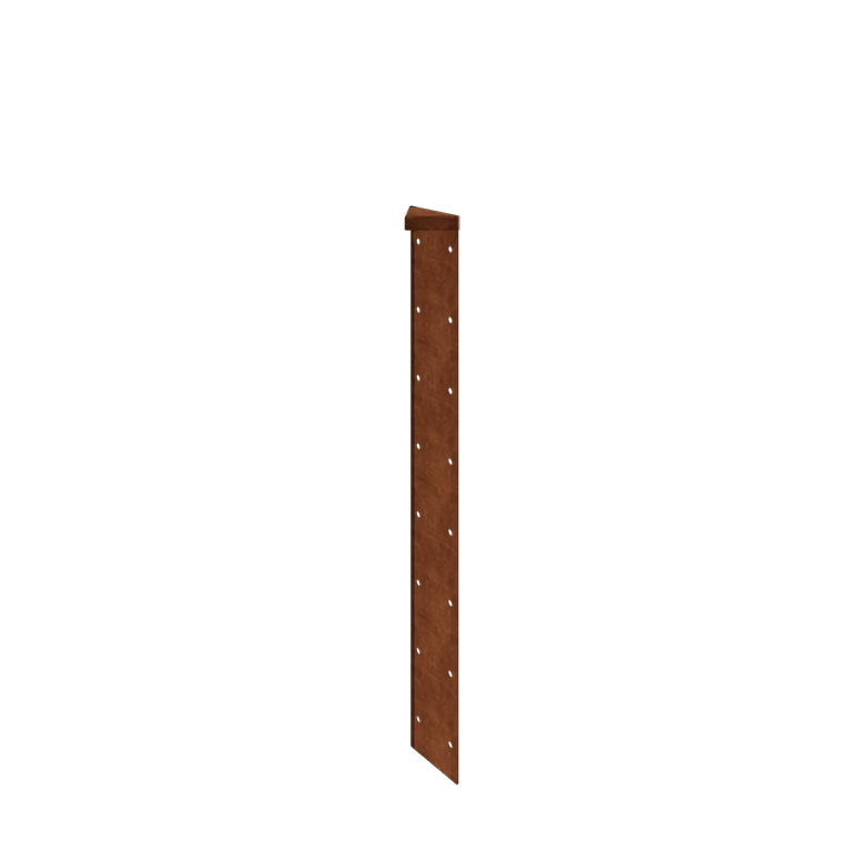 Květináč z cortenové oceli - Rohový díl 180° - 80 cm