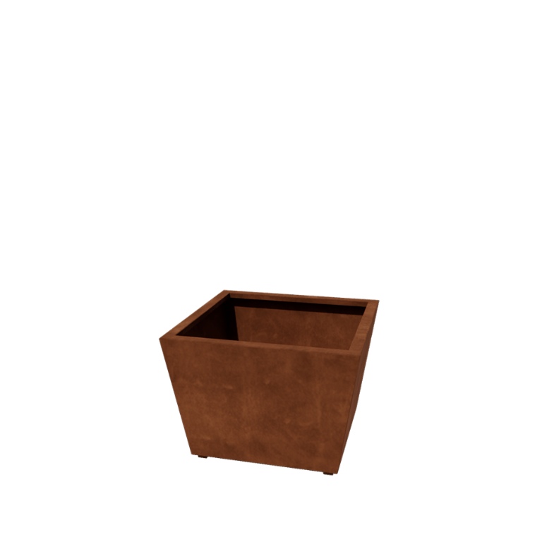 Květináč z cortenové oceli - Kužel - 80 x 80 x 51,5 cm - Svařovaný - Se základovou deskou