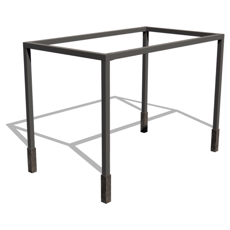 Čtvercová pergola z práškově lakované oceli 424 x 250 cm