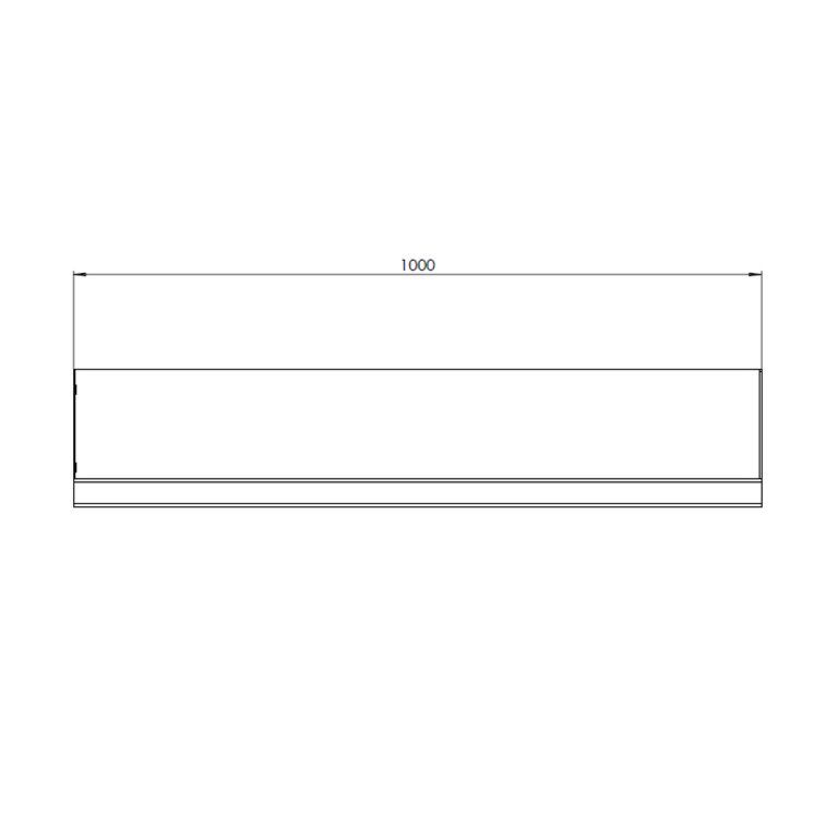 Opěrná zeď rovná z cortenová ocel 100 cm (výška 40 cm)