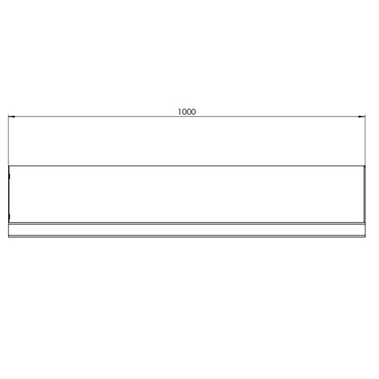 Opěrná zeď rovná z práškově lakovaná ocel 100 cm (výška 30 cm)